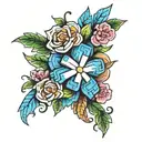 all minecraft flowers tattoo design idea