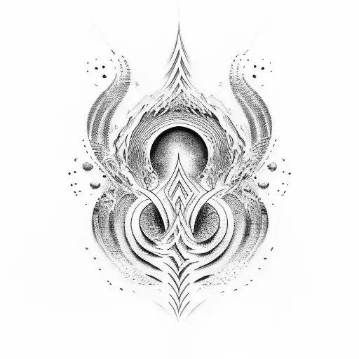 Yahweh wave tattoo design idea