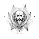 Yahweh wave tattoo design idea