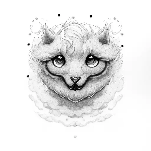 fluffy nipples tattoo design idea
