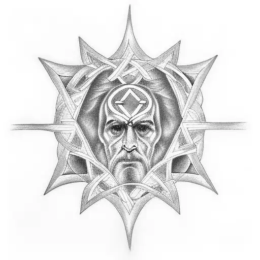 Alex Grey Irish Cross tattoo design idea
