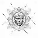Alex Grey with Cross tattoo design idea