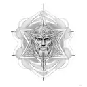 Alex Grey with Cross tattoo design idea