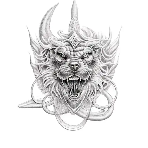 posiedon tattoo design idea