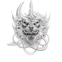 posiedon tattoo design idea