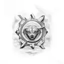 posiedon tattoo design idea