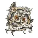 stay strong feelings change memories Don't let this darkness tattoo design idea