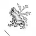 coqui frog, Puerto Rican flag, palm trees, hibiscus flower tattoo design idea