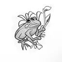 coqui frog, Puerto Rican flag, palm trees, hibiscus flower tattoo design idea