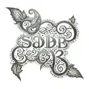 words sabr shukr text tattoo design idea