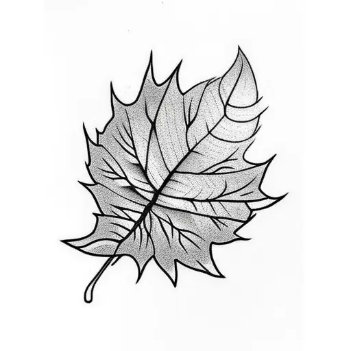 Leaf tattoo design idea