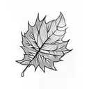 Leaf tattoo design idea