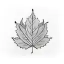 Leaf tattoo design idea