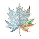 Leaf tattoo design idea