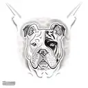 american bulldog tattoo design idea