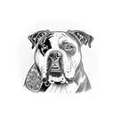 american bulldog tattoo design idea