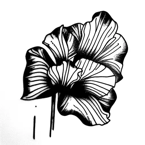 Iris with name "harley"  tattoo design idea