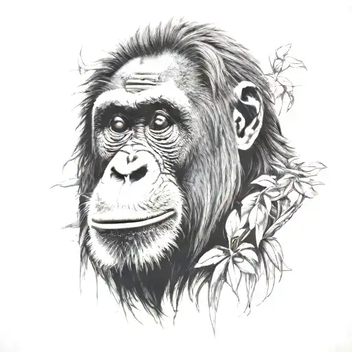 orangutan tattoo design idea