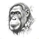 orangutan tattoo design idea