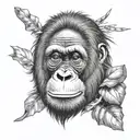 orangutan tattoo design idea