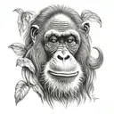 orangutan tattoo design idea
