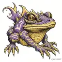 tcu horned frog smoking tattoo design idea