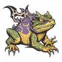 tcu horned frog smoking tattoo design idea