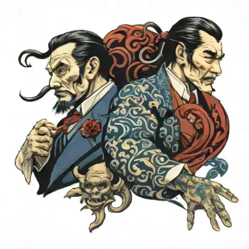 Jekyll and hyde tattoo design idea
