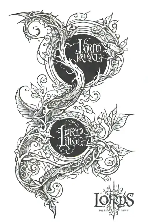Lord of the rings elvish writing tattoo design idea