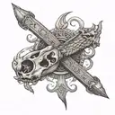 inscription on the collarbone: KA-50 tattoo design idea