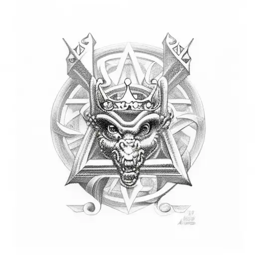 Arthur the king wrote in rune leters tattoo design idea