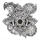 "Resident Evil" inscription in horror style tattoo tattoo design idea