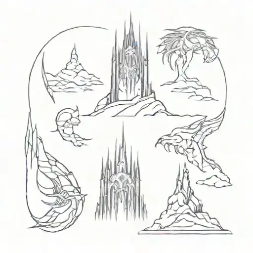 lotr-andulın-Sauron tattoo design idea