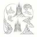 lotr-andulın-Sauron tattoo design idea