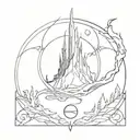lotr-andulın-Sauron tattoo design idea