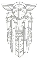 native american totem pole tattoo design idea