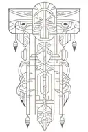 native american totem pole tattoo design idea