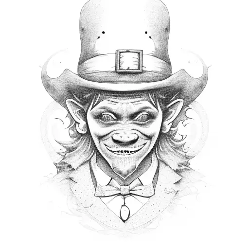 english leprechaun tattoo design idea