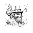 english leprechaun tattoo design idea