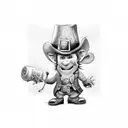 english leprechaun tattoo design idea