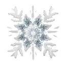 A minimalist tattoo of a snowflake and a wave combined to represent the client's love for snowboarding and the beach tattoo design idea