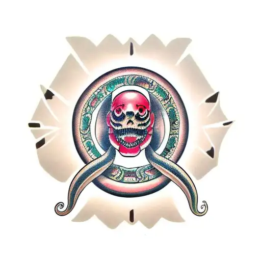 mexican snake tattoo design idea