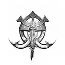 viking sword tattoo design idea