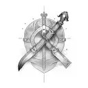 viking sword tattoo design idea