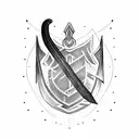 viking sword tattoo design idea