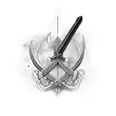 viking sword tattoo design idea