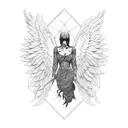 dark angel tattoo design idea
