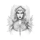 dark angel tattoo design idea