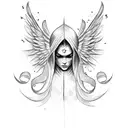 dark angel tattoo design idea
