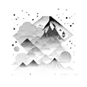 aurora rising behind us tattoo design idea